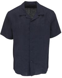 Vince - Eyelet Ladder-Stitch Short-Sleeve Shirt - Lyst