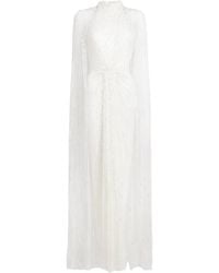 Jenny Packham - Cairo Sequin Cape Maxi Dress - Lyst