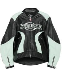 CASABLANCA - Panelled Leather Jacket - Lyst