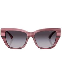 Jimmy Choo - Striped Crystal-Embellished Sunglasses - Lyst