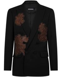 DSquared² - Rhinestone-Embellished Double-Breasted Blazer - Lyst