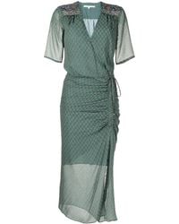 Veronica Beard - Patterned Short-sleeved Silk Maxi Dress - Lyst