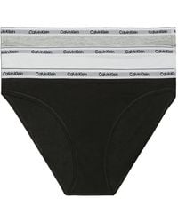 Calvin Klein - Pack de tres bragas con logo en la cinturilla - Lyst