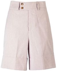Berwich - Striped Tailored Shorts - Lyst