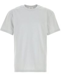 McQueen - T-Shirt Jersey Regular Fit C-Neck Embossed Cotton - Lyst