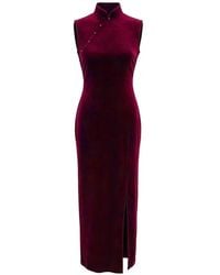 QIPOLOGY - Velvet Qipao Dress - Lyst