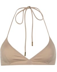 Saint Laurent - Top de bikini con diseño triangular - Lyst