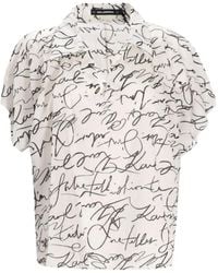 Karl Lagerfeld - Haut Imprimé À Col Polo - Lyst