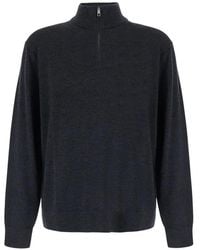Calvin Klein - Half-Zip Wool Sweater - Lyst