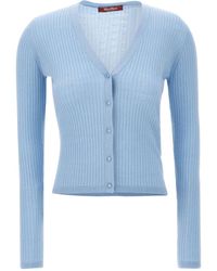 Max Mara - Gerippter Cardigan mit V-Ausschnitt - Lyst