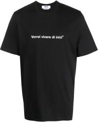 MSGM - T-Shirt Con Stampa - Lyst