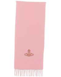 Vivienne Westwood - Orb-Embroidered Fringed Scarf - Lyst