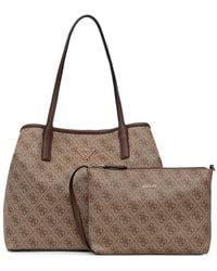 Guess - Victtoria Monogram-Print Shoulder Bag - Lyst