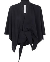 Rick Owens - Tie-Front Cape Top - Lyst
