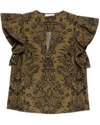 Ulla Johnson - Blouse Volantée À Fleurs - Lyst