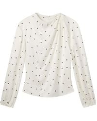 A.L.C. - Blaire Polka Dot Draped Top - Lyst