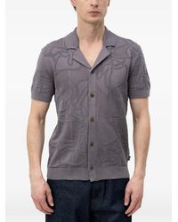 BOSS - Jacquard-Knit Short-Sleeve Shirt - Lyst