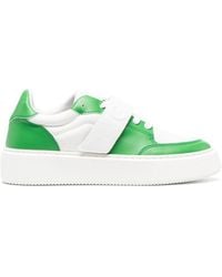 Ganni - Logo-embossed Touch-strap Sneakers - Lyst