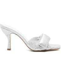 Gia Borghini - Glitter-Detailing 80Mm Leather Sandals - Lyst