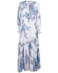 Marella - Floral Ruffled Dress - Lyst