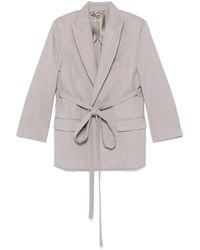 Victoria Beckham - Blazer À Taille Ceinturée - Lyst