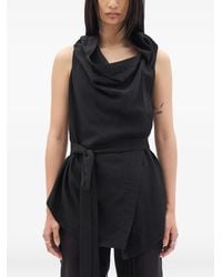 Ann Demeulemeester - Haut Ceinturé Macy À Col Bénitier - Lyst