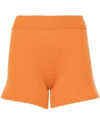 Alanui - Finest Ribbed-knit Shorts - Lyst
