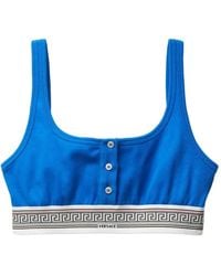 Versace - Ribbed Cotton-Jersey Bralette - Lyst