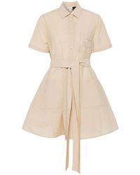 Loewe - Cotton Blend Chemisier Dress - Lyst