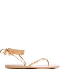 Ancient Greek Sandals - Sandales En Cuir À Bride Cheville Nouée - Lyst