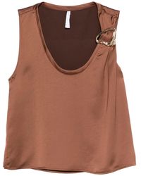 Imperial - Top sin mangas con detalle de hebillas - Lyst