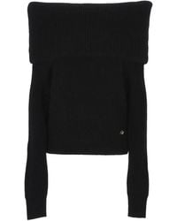 Blumarine - Pull Côtelé À Épaules Dénudées - Lyst