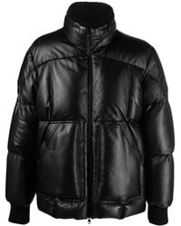 Moncler - Aisne Leather Down Jacket - Lyst