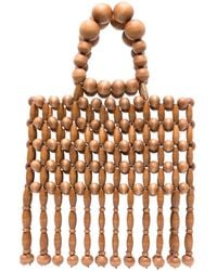 Cult Gaia - Sac À Main Clara En Perles De Bois - Lyst