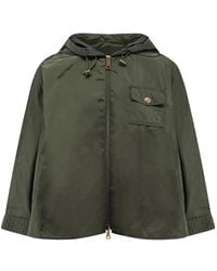 Moncler - Chaqueta Con Parche Del Logo Y Capucha - Lyst