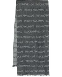 Emporio Armani - Bufanda de lana - Lyst