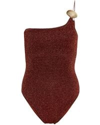 Oséree - Lumiere Shell One Shoulder Maillot - Lyst
