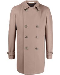 Tagliatore - Double-Breasted Notched-Lapels Coat - Lyst