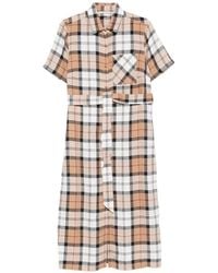 Barbour - Fern Belted Check Midi Dress - Lyst