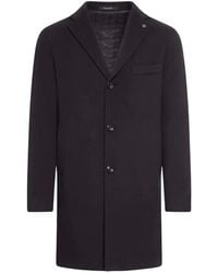 Tagliatore - Single-Breasted Wool Coat - Lyst