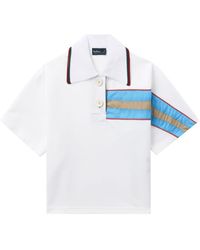 Kolor - Stripe-panel Polo Shirt - Lyst