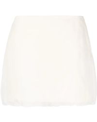 Blanca Vita - Satin-Finish Silk Miniskirt - Lyst