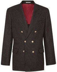 Brunello Cucinelli - Blazer con doble botonadura - Lyst