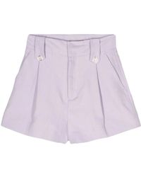 Twinset - Pleat-Detail Twill Shorts - Lyst