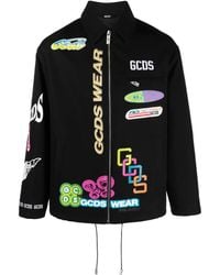 Gcds - Graphic-Print Cotton Shirt Jacket - Lyst