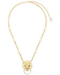 Blumarine - Lion-Pendant Crystal-Embellished Necklace - Lyst
