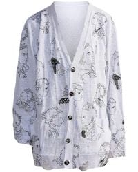 R13 - Printed Cardigan - Lyst