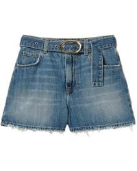 Twinset - Denim Shorts With Belt - Lyst