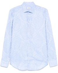 Etro - Patterned-Jacquard Shirt - Lyst
