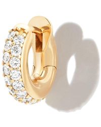 Spinelli Kilcollin - 18kt Yellow Gold Pavé Set Diamond huggie Hoop Earring - Lyst
